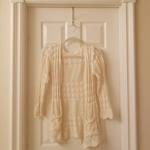 Cream Lace Cover Up